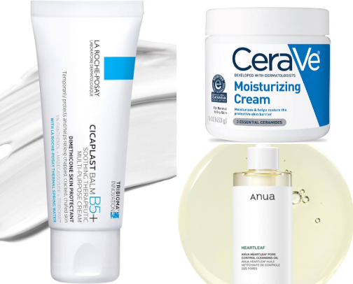 My Acne-Prone, Combo Skin Skincare Routine (Tret-Friendly) cover photo collage