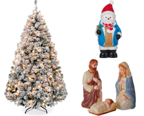 Christmas Decor Ideas: Blow Molds, Trees, & Lighted Decorations cover photo collage