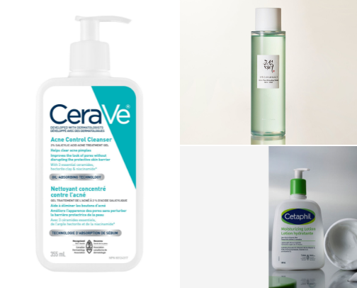 The perfect skincare routine for acne-prone skin 🩶 cover photo collage