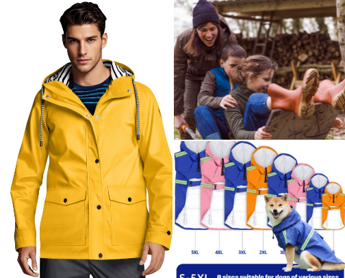 Rain covers
Human/Animals 
Others cover photo collage