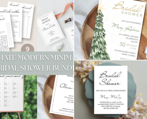 Bridal Shower & Bach Items cover photo collage