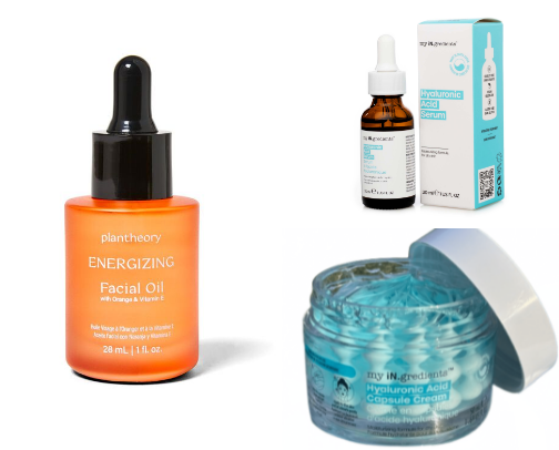 Facial products cover photo collage