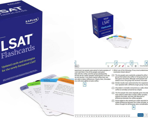 PDF Free - LSAT Prep Flashcards: Updated cards and strategies for the newly formatted LSAT (Kaplan Test Prep) cover photo collage
