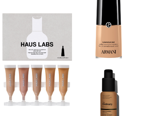 Foundation for mature skin cover photo collage