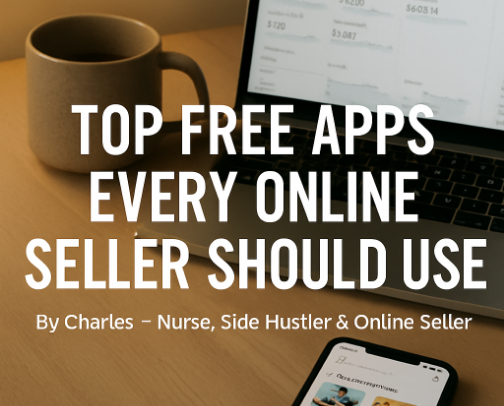 🧾 Top Free Apps Every Online Seller Should Use

By Charles — Nurse, Family Saver & Smart Seller cover photo collage