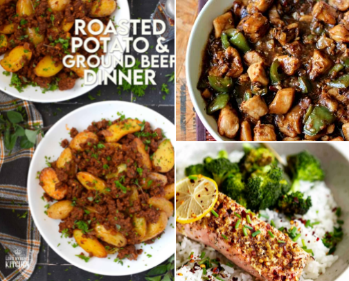 easy healthy meals cover photo collage