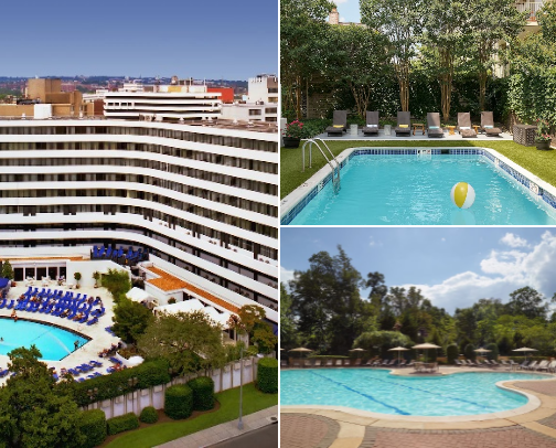 Hotels: Outdoor Pools in Wash. D.C. cover photo collage