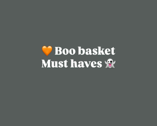 Boo basket must haves ! cover photo collage