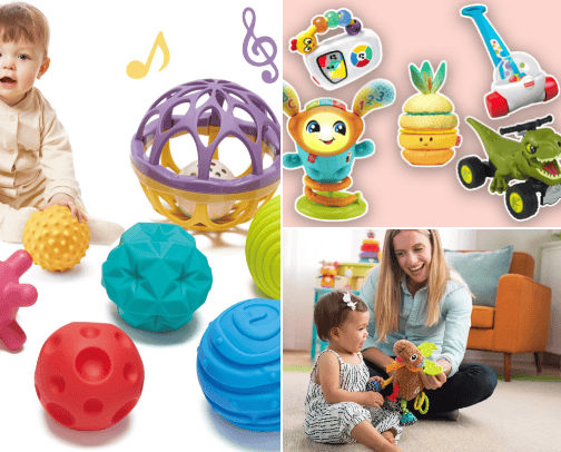 Kids toys cover photo collage