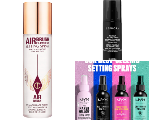 setting spray cover photo collage