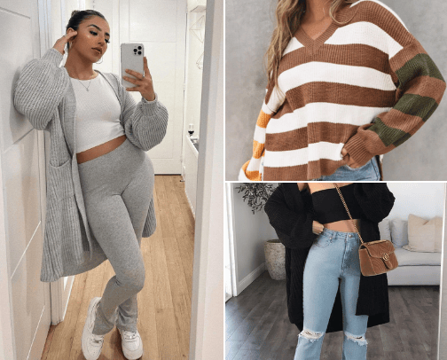 Cardigan & sweaters cover photo collage
