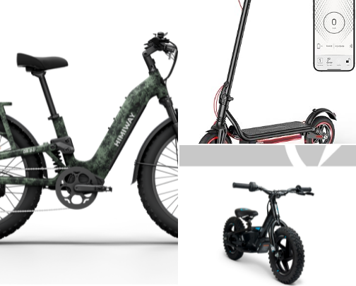 Cool e-bikes for adults/teens and toddlers cover photo collage