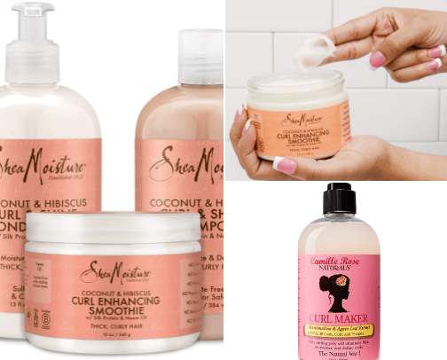 curly hair care cover photo collage
