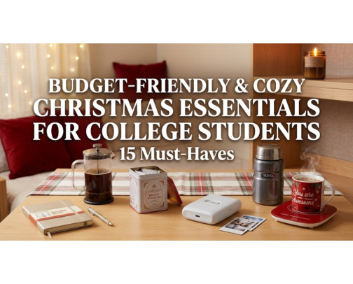 Budget-Friendly & Cozy Christmas Essentials for College Students cover photo collage