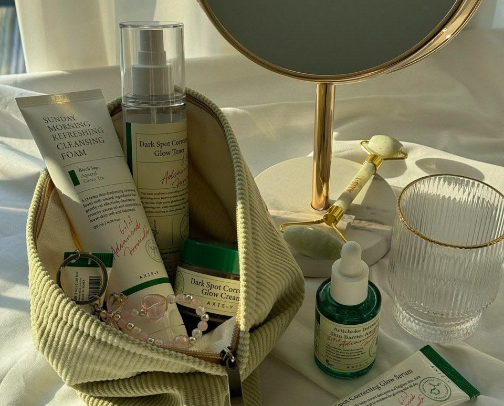 february skincare | retinol introduction routine 🫐 cover photo collage