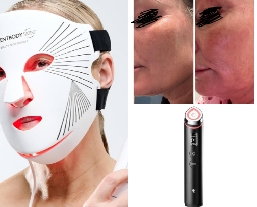 LED face mask & tool I use cover photo collage