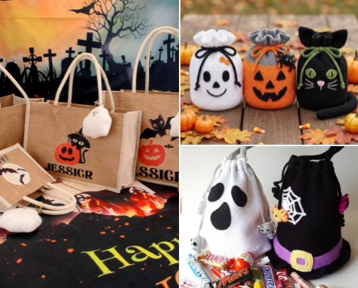 Preparations for autumn and Halloween cover photo collage