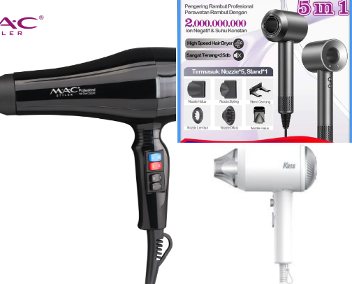 Hair dryer cover photo collage