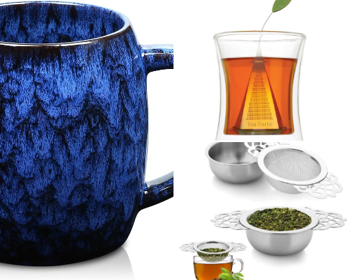 Adorable tea time accessories cover photo collage