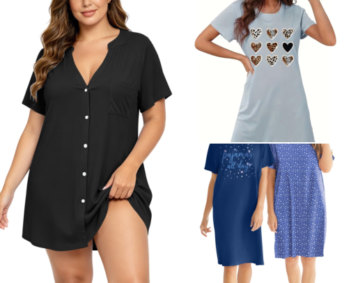 Top 10 Plus Size Sleepshirts cover photo collage