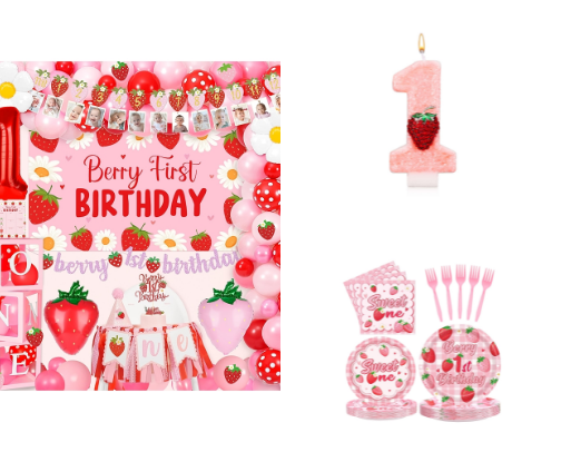 “Berry First Birthday” Essentials! 🍓🫐 cover photo collage
