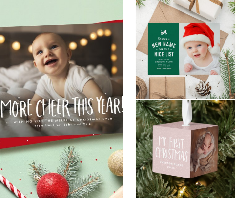 Baby's first Christmas - cards, gift and keepsake ideas cover photo collage