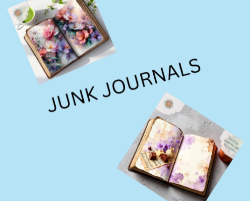 My junk journal recs cover photo collage