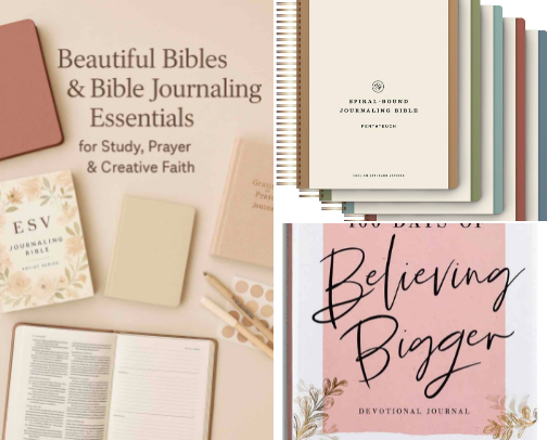 Best Bibles & Bible Journaling Essentials for Study, Prayer & Creative Faith 🌿 cover photo collage