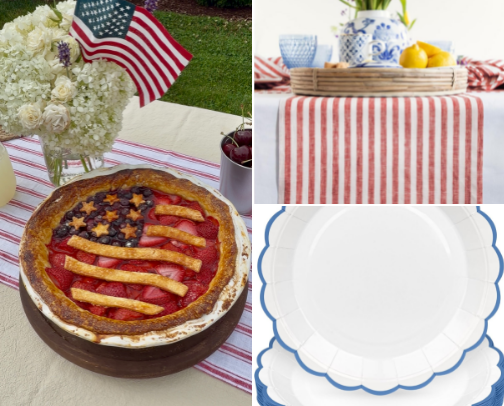 Vintage Americana Fourth of July cover photo collage