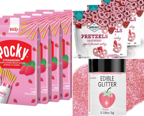 🍓 Pretty Pink Treats & Cute Snacks cover photo collage