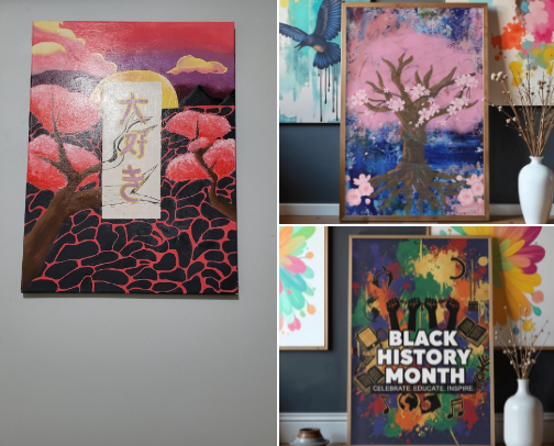 WALL DECOR & JEWELLERY Etsyshop cover photo collage