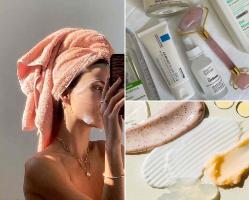 glowy products from head to toe✨ cover photo collage