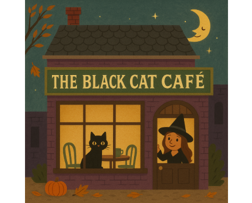 Witch City: Black Cat Café cover photo collage