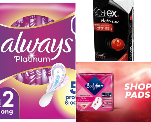 Period essentials list that I use monthly cover photo collage
