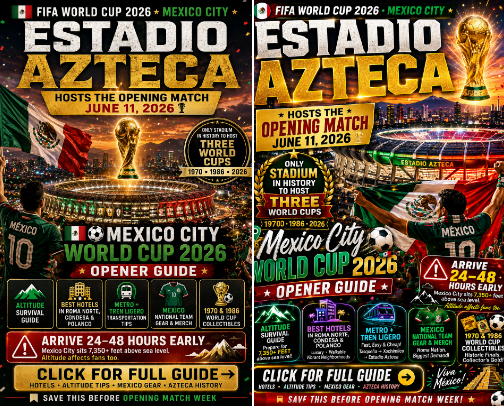 🏆 Mexico City World Cup 2026: Altitude Essentials, Hotels & Azteca Guide cover photo collage