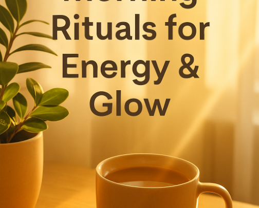 Morning Rituals for Energy & Glow cover photo collage