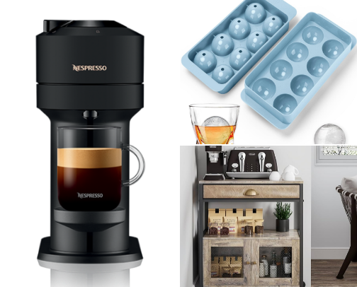 at-home coffee bar cover photo collage