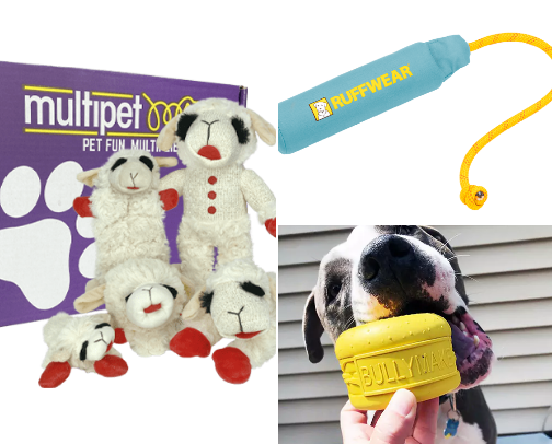 Tough Dog toys cover photo collage
