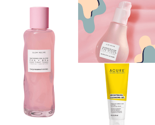 Glowing Skincare Routine cover photo collage