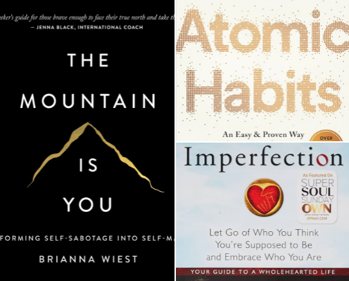 My favorite self love and self reflection books cover photo collage