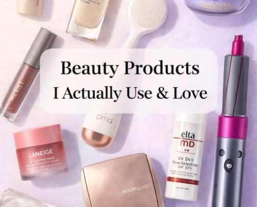 Beauty Products I Actually Use & Love cover photo collage