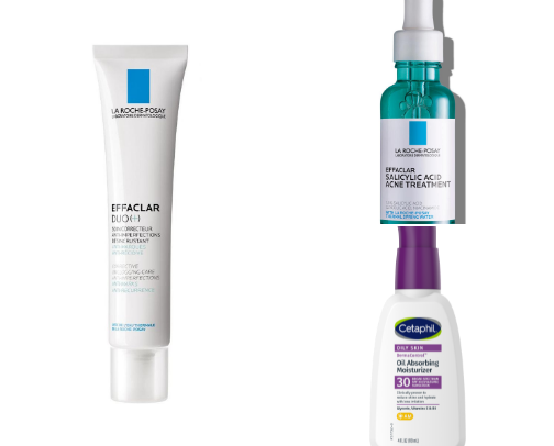 Favorite skincare products for ACNE-PRONE skin cover photo collage