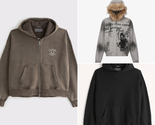 Hoodies/zip ups for fall cover photo collage