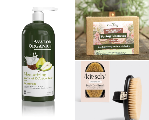 My Low Tox “Everything” Shower Routine 🧖‍♀️ cover photo collage