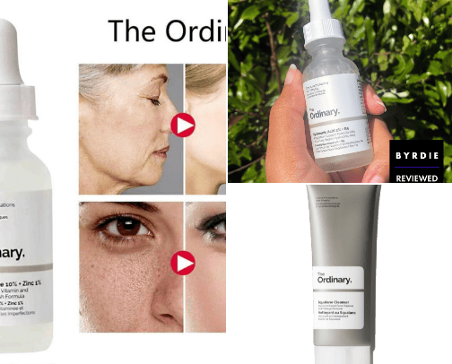Favorite skincare products cover photo collage
