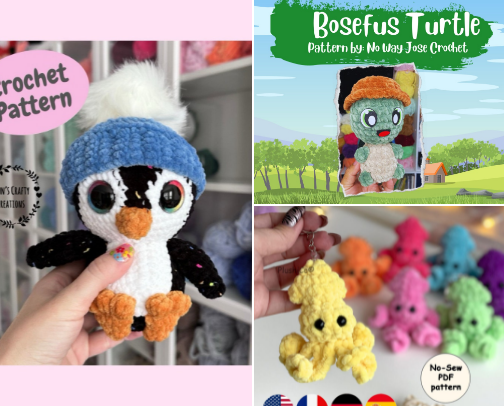 Animal Crochet Patterns cover photo collage
