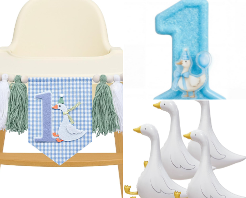 ONE Silly Goose- First Birthday Party cover photo collage