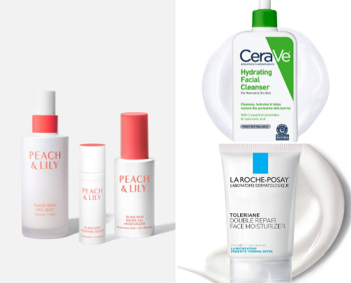 Beauty and skincare cover photo collage