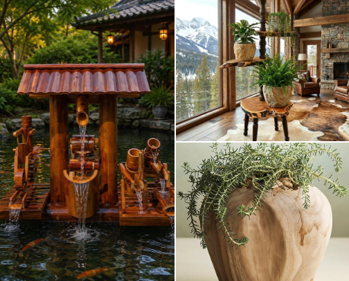 Natural Garden Decor cover photo collage