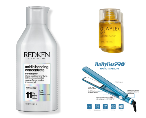Hair Care Products for Curly Bleached hair cover photo collage